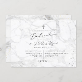 PixDezines Marble Dedication Einladung