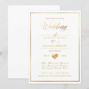 PixDezines Marble/Imitate Gold/Hochzeitsfeier Einladung