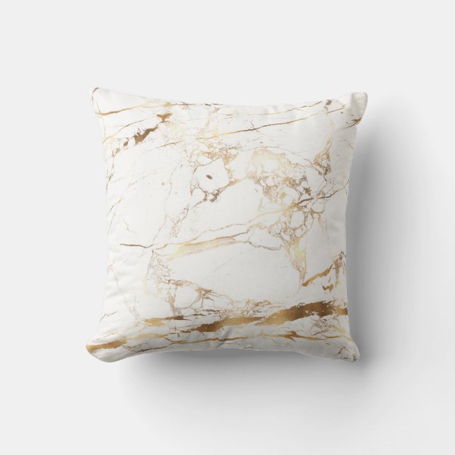 PixDezines Marble+Imitats Rose Gold Kissen (Vorderseite)