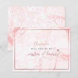 PixDezines Marble+Imitats Rose Gold, Matron Einladung
