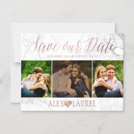 PixDezines Marble Rettete unsere Datums/Imitats Ro Magneteinladung