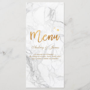 PixDezines Marble/Shine Menu/Imitate Gold Menükarte