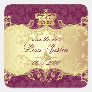 PixDezines Marie Antoniette/DIY-Farbe, Rotwein Quadratischer Aufkleber