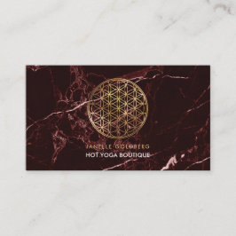 PixDezines Marmor/Blume des Lebens/Imitat Gold Visitenkarte