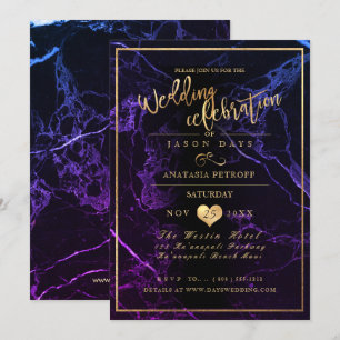 PixDezines Marmor/Imitate Gold/Hochzeitsfeier Einladung
