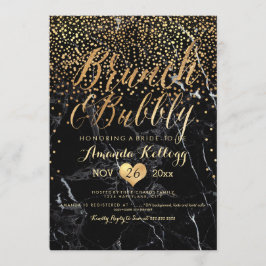 PixDezines Marmorbrunch+Bubbly Dazzled/Imitats Gol Einladung
