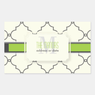 PixDezines marokkanisches Gitter/DIY-Farben Rechteckiger Aufkleber