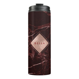 PixDezines MASALA RED MARBLE IMITATS ROSE GOLD VEI Thermosbecher