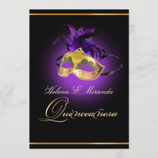 PixDezines Masquerade/amethyst lila/DIY Farbe!! Einladung