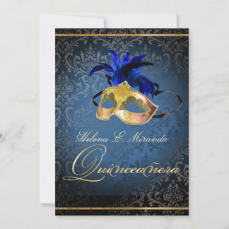 PixDezines Masquerade/Blue/DIY Farbe!! Einladung
