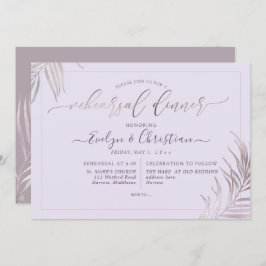 PixDezines Mauve Palms Probe Dinner Einladung