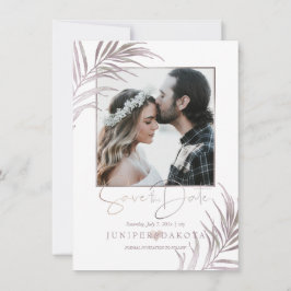 PixDezines MAUVE PALMS SAVE THE DATE
