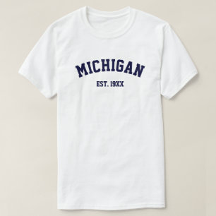 PixDezines MICHIGAN/DIY TEXT+COLOR/CAPRI BLAU T-Shirt