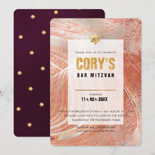 PixDezines Minimalistische DIY-IMITAT GOLD Mitzvah Einladung