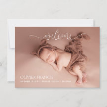 PixDezines Minimalistische Fotos Geburtsankündigun