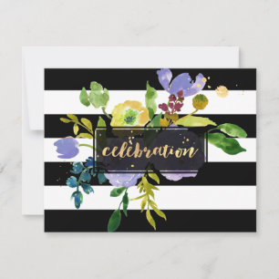 PixDezines Mitzvah-Feier/lila/blumig Einladung