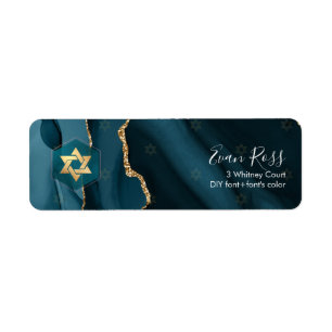 PixDezines Mitzvah Watercolor Agate Aquamarin Gree