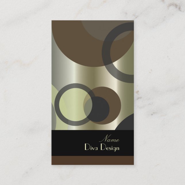 PixDezines Mod Bubbles / Retro-Spritze + Farben Visitenkarte (Vorderseite)