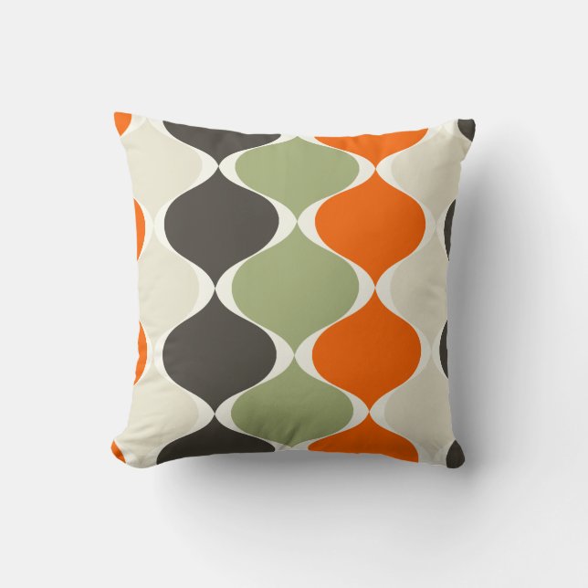 PixDezines Mod ogee DIY Hintergrundfarbe Kissen (Vorderseite)