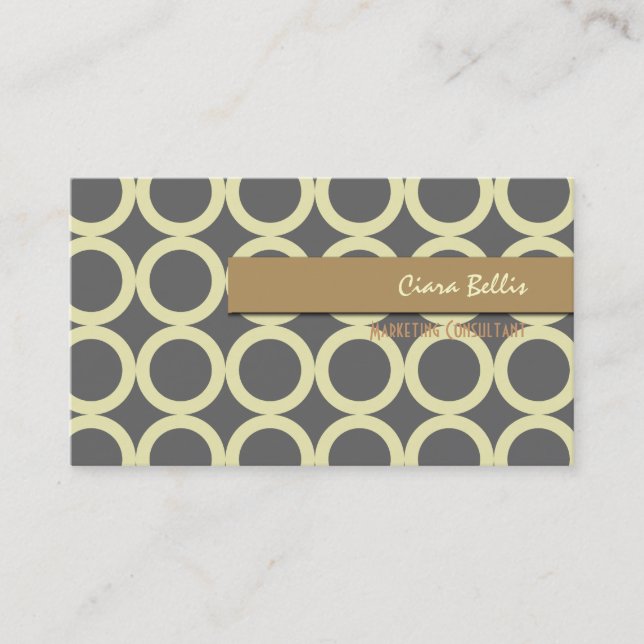 PixDezines Mod Rings {anpassbarer Hintergrund} Visitenkarte (Vorderseite)