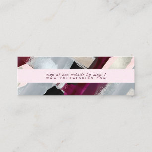 PixDezines Modern Watercolor Burgundy Web-UAWG Mini Visitenkarte