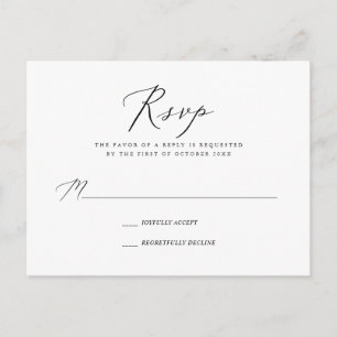 PixDezines Moderne elegante Kalligrafie RSVP Einladungspostkarte