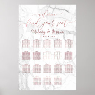 PixDezines Moderne Kalligrafieschrift, Sitzplan Poster