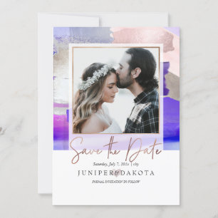 PixDezines Moderne Kunst, Lila Silbergrau Einladung