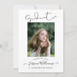 PixDezines Moderner Kalligraphie-Script-Abschluss  Einladung