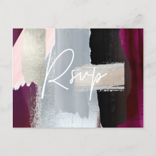 PixDezines Modernes Dahlia Rotes UAWG mit Speiseka Einladungspostkarte