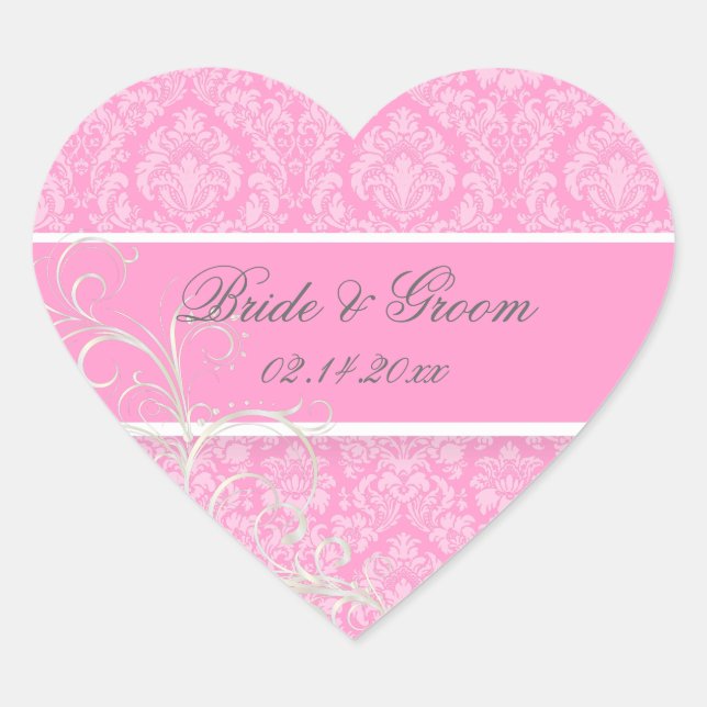 PixDezines-Moiré-Färbung Herz-Aufkleber (Vorderseite)