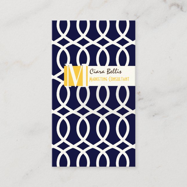 PixDezines Monaco Trellis/DJ Farben in einem Snap. Visitenkarte (Vorderseite)