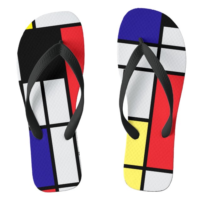 PixDezines mondrian Flip Flops (Fußbett)