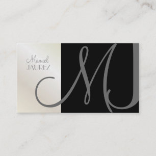 PixDezines Monogram Business Card in Retro-Farben Visitenkarte