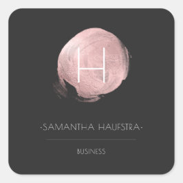 PixDezines Monogram Gold Imitate Foil Quadratischer Aufkleber