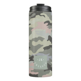 PixDezines Monogram Military Camouflage Thermosbecher
