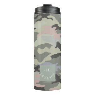 PixDezines Monogram Military Camouflage Thermosbecher