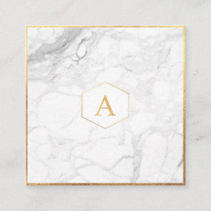 PixDezines MONOGRAM WISHING GUT/MARBLE+GOLD Begleitkarte
