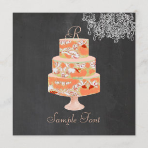 PixDezines Monogramm alice Blumenkuchen Einladung