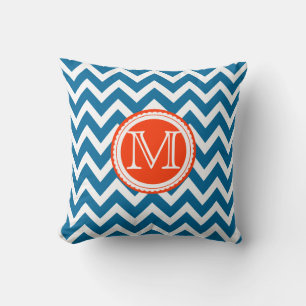 PixDezines Monogramm DIY-Farb-Chevron-Muster Kissen