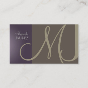 PixDezines Monogramm en Retro-Farben/DIY Visitenkarte