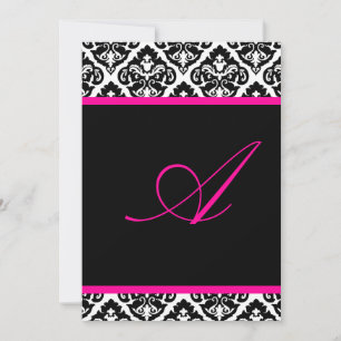PixDezines Monogramm olivia Damast/ DIY Farbe+Schr Einladung