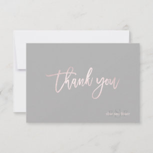 PixDezines Monogramm Rosa Dankeschön/flach Dankeskarte