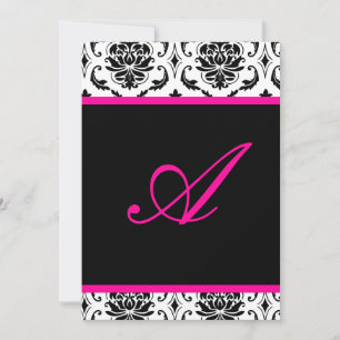 PixDezines Monogramm Vendome Damast/DIY Farbe+Schr Einladung