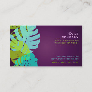 PixDezines Monstera, tropisches Retro-Blattwerk Visitenkarte