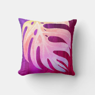 PixDezines MONSTERA VERLASSE OMBRE WATERCOLOR Kissen