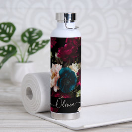 PixDezines Moody Botanical DIY Hintergrund Trinkflasche