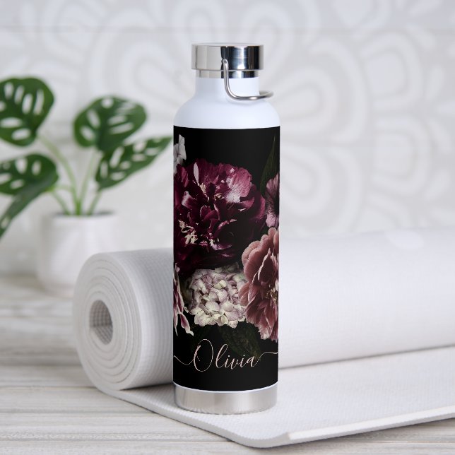 PixDezines Moody Botanical DIY Hintergrund Trinkflasche (Yoga)