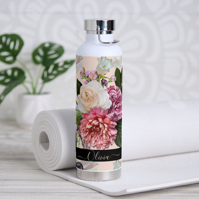 PixDezines Moody Botanical DIY Hintergrund Trinkflasche (Yoga)