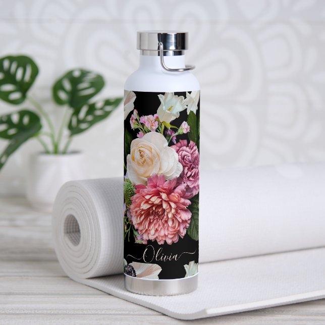 PixDezines Moody Botanical DIY Hintergrund Trinkflasche (Yoga)